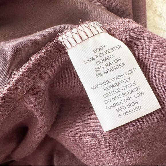 Lola & Sophie Chocolate Brown Mock Turtleneck Top Medium - Picture 5 of 6